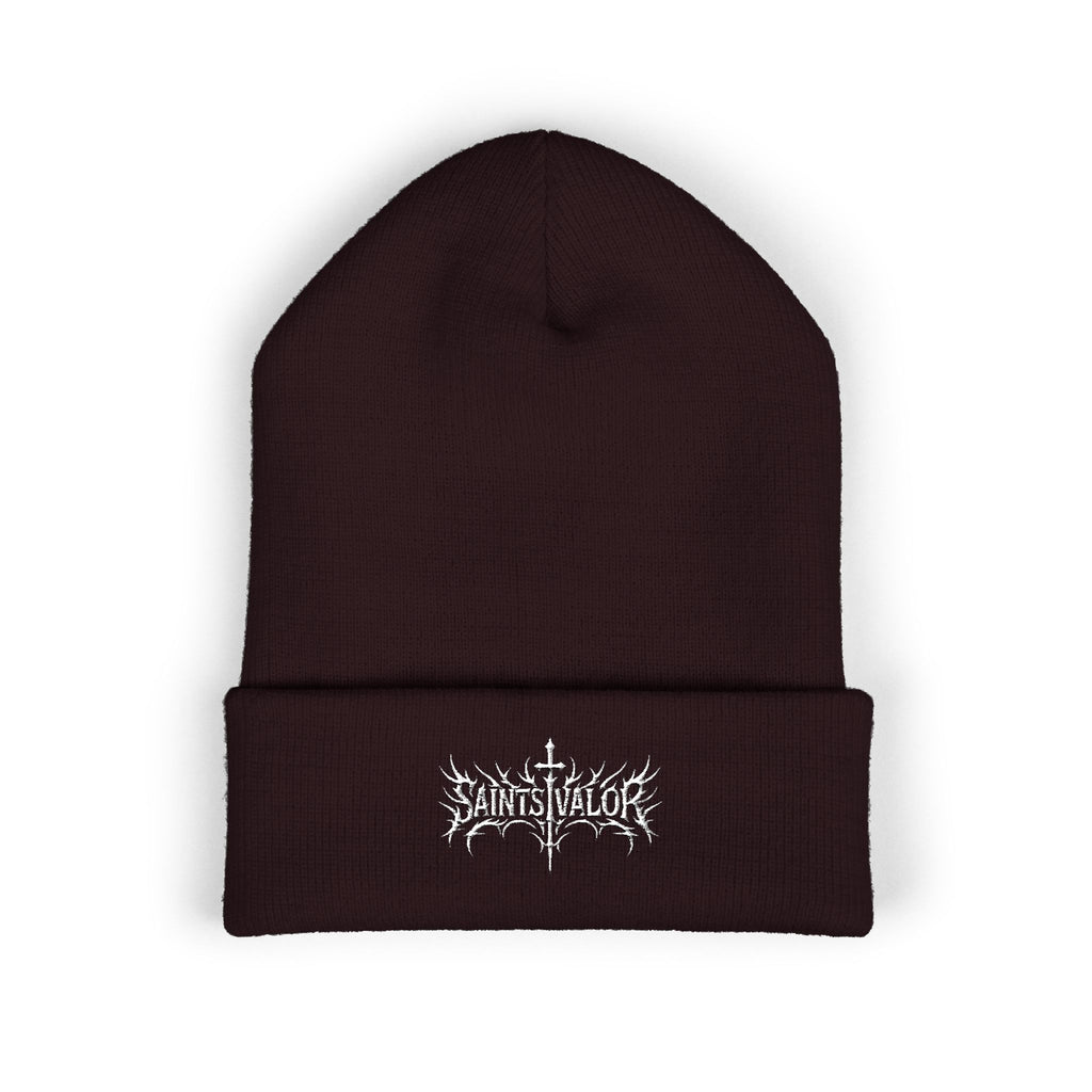 Embroidered Thorned Sword Cuff Beanie
