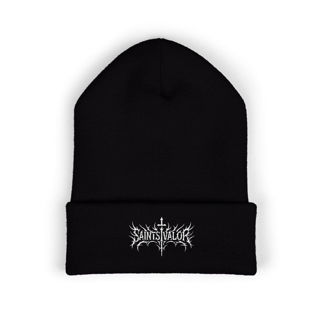 Embroidered Thorned Sword Cuff Beanie