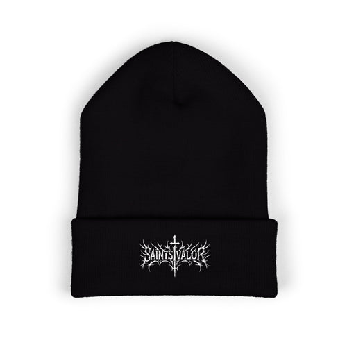 Embroidered Thorned Sword Cuff Beanie